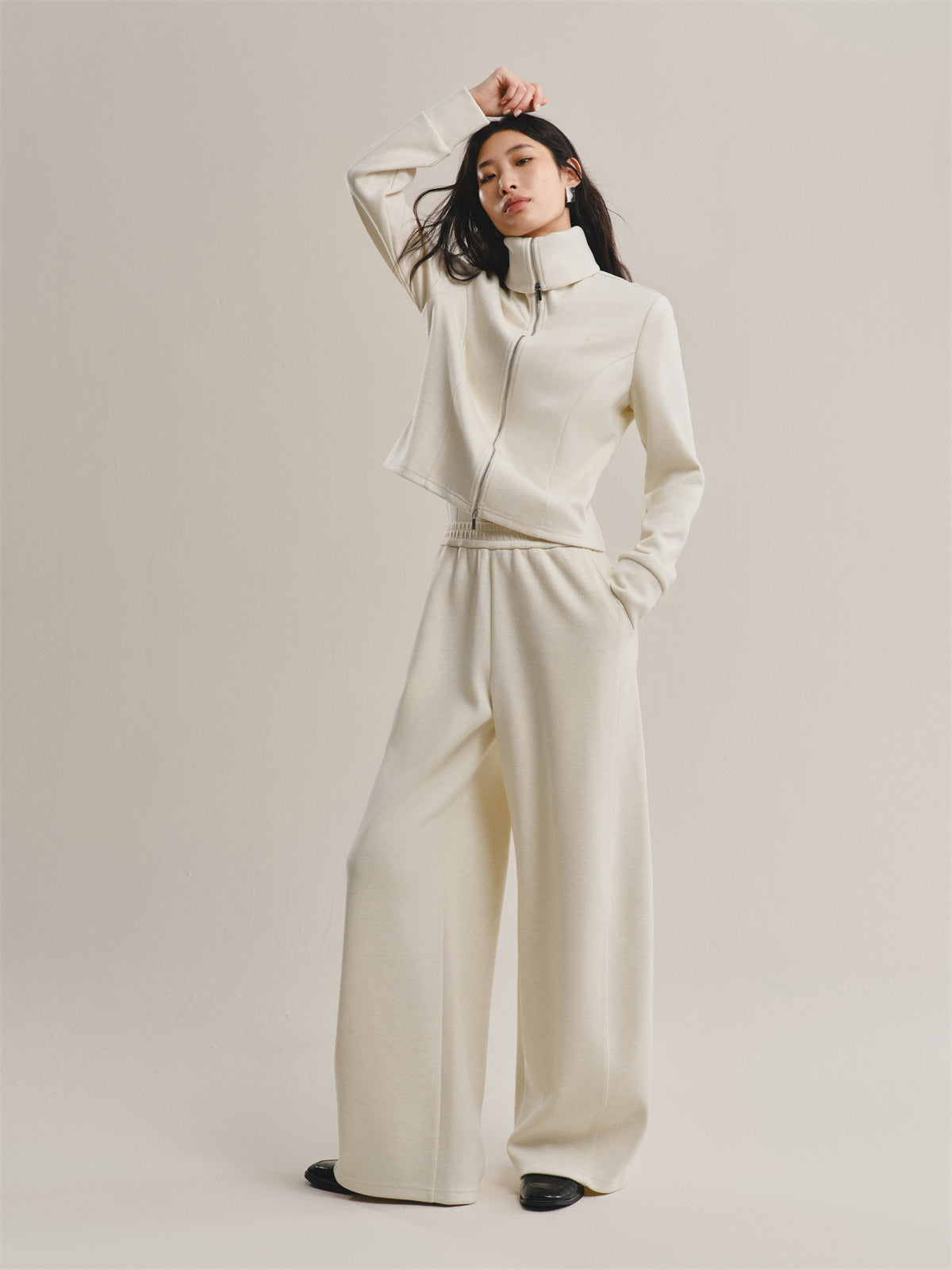 Women's Wide-Lapel Long-Sleeve Knit Cardigan