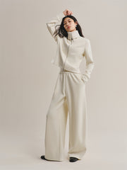 Women's Wide-Lapel Long-Sleeve Knit Cardigan