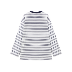 Women's Oversized Drop-Shoulder Striped T-Shirt  [Available only in China]