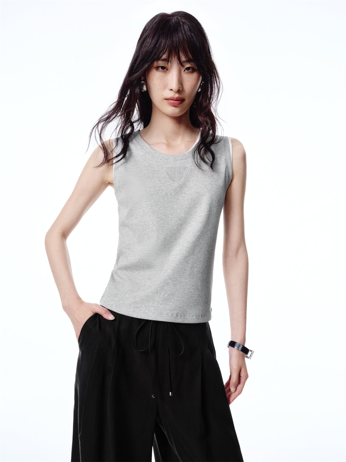 Women's Slim-Fit Layered-Look Tank Top