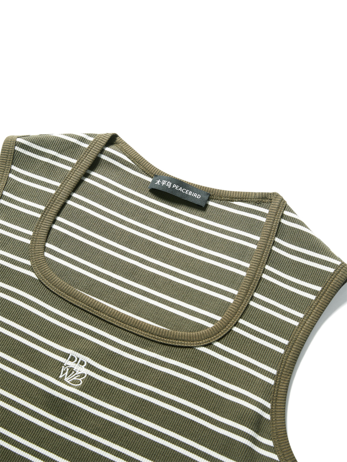 Women's Horseshoe Neck Striped Contrast Vest