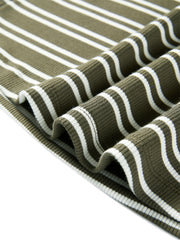 Women's Horseshoe Neck Striped Contrast Vest