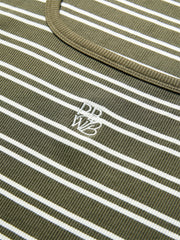 Women's Horseshoe Neck Striped Contrast Vest