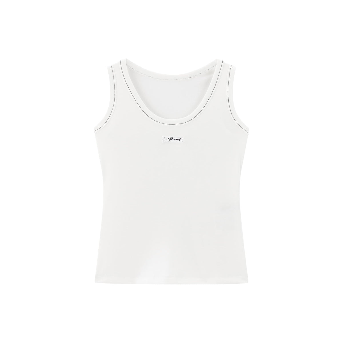 Women's Basic Slim Fit Embroidered Tank Top