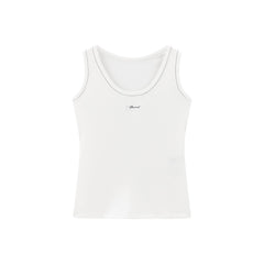 Women's Basic Slim Fit Embroidered Tank Top