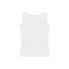 Women's Basic Slim Fit Embroidered Tank Top