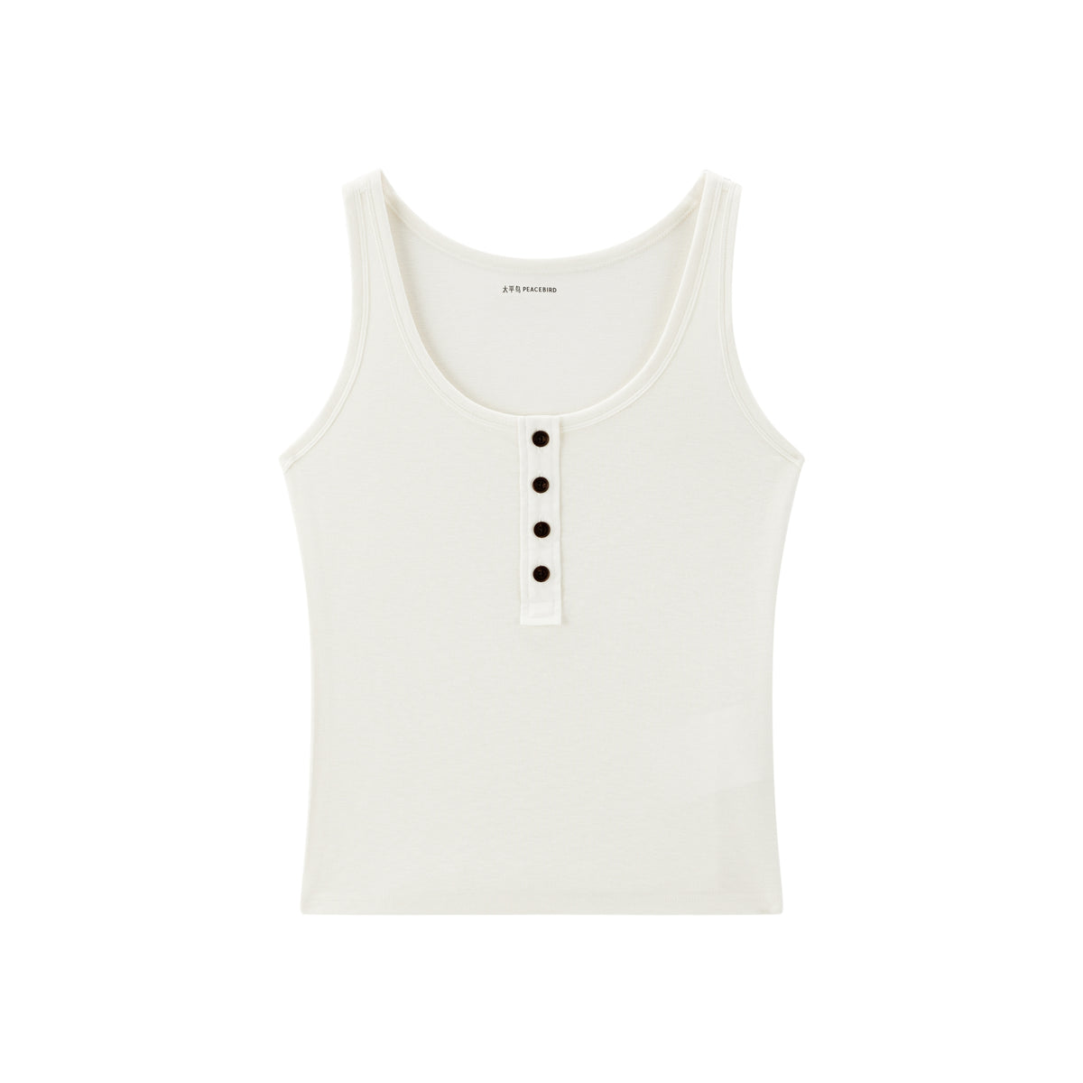 Women's Modal Blend Color-Block Button Vest