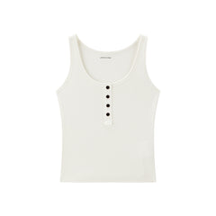 Women's Modal Blend Color-Block Button Vest