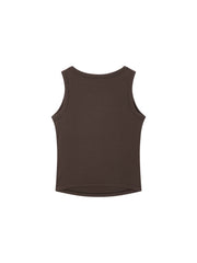 Women's Casual Contrast-Color Henley Tank Top