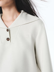 Women's Slim Shawl Collar Pullover Sweatshirt