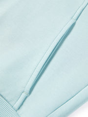 Women's Mint Cropped Hooded Zip-Up Sweatshirt