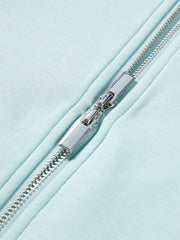 Women's Mint Cropped Hooded Zip-Up Sweatshirt