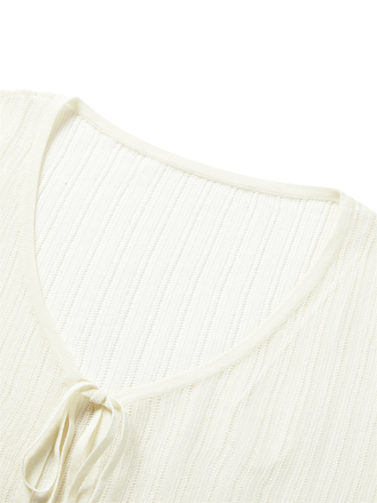 Women's Cropped Tie-Front Knit Cardigan