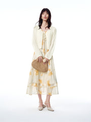 Women's Cropped Tie-Front Knit Cardigan