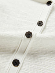 Women's Striped Short-Sleeve Knit Cardigan