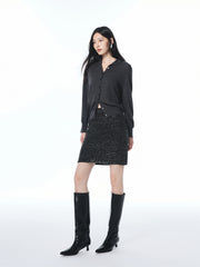 Women's Machine-Washable Wool Knit Cardigan