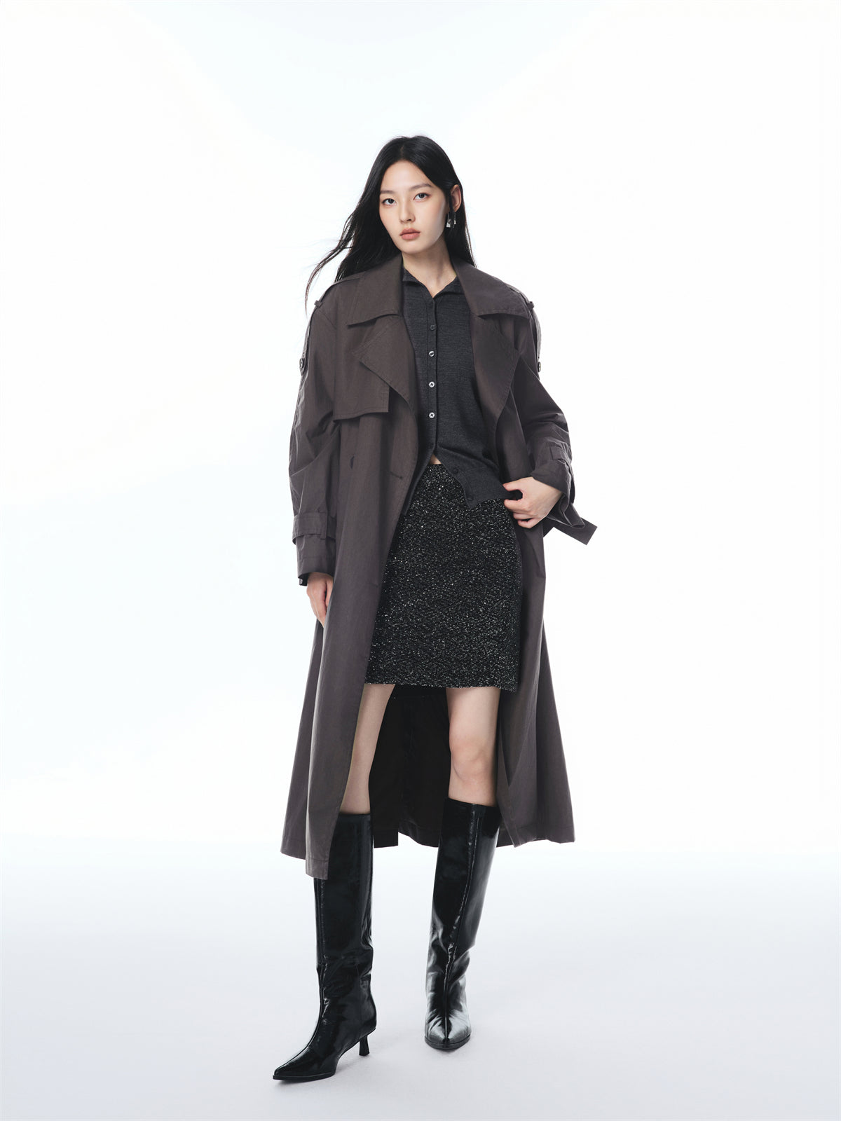 Women's Machine-Washable Wool Knit Cardigan