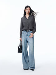 Women's Machine-Washable Wool Knit Cardigan