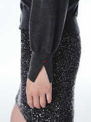 Women's Machine-Washable Wool Knit Cardigan