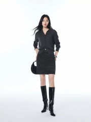 Women's Machine-Washable Wool Knit Cardigan