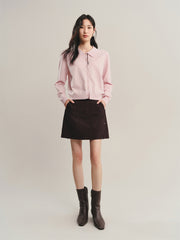 Women's Short Polo-Collar Cardigan