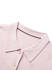 Women's Short Polo-Collar Cardigan