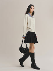 Women's Colorblock Layered-Look Knit Cardigan