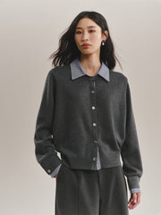 Women's Colorblock Layered-Look Knit Cardigan