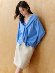 Women's Knit Cardigan with Detachable Cape