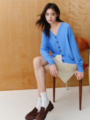 Women's Knit Cardigan with Detachable Cape