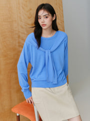 Women's Knit Cardigan with Detachable Cape