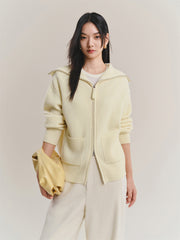 Women's Goatskin-Blend Knit Cardigan