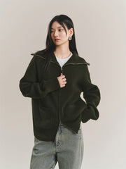 Women's Goatskin-Blend Knit Cardigan