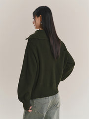 Women's Goatskin-Blend Knit Cardigan