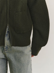 Women's Goatskin-Blend Knit Cardigan