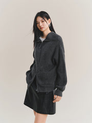 Women's Goatskin-Blend Knit Cardigan