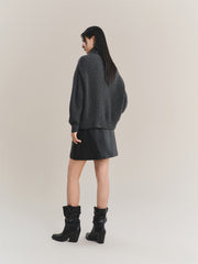 Women's Goatskin-Blend Knit Cardigan