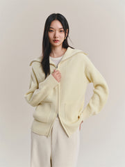 Women's Goatskin-Blend Knit Cardigan