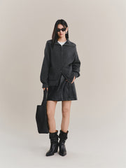 Women's Goatskin-Blend Knit Cardigan