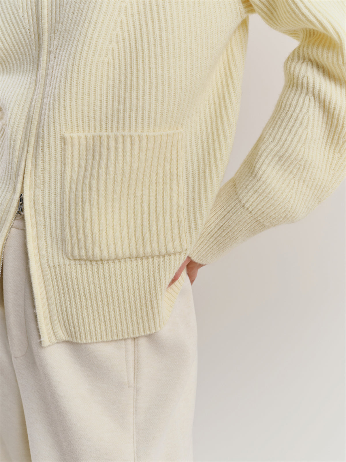 Women's Goatskin-Blend Knit Cardigan