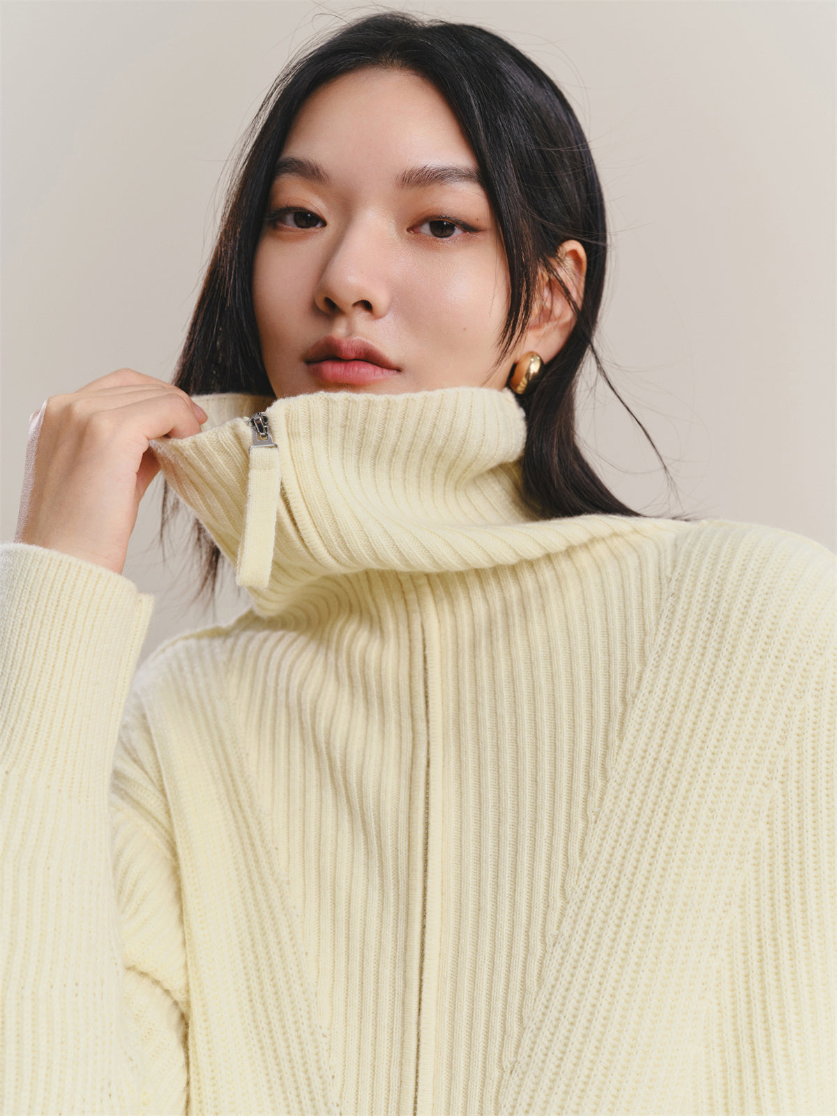 Women's Goatskin-Blend Knit Cardigan