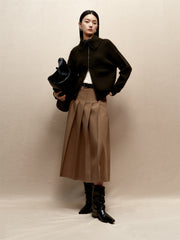 Women's Goatskin-Blend Knit Cardigan