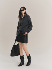 Women's Goatskin-Blend Knit Cardigan