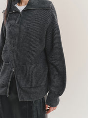 Women's Goatskin-Blend Knit Cardigan