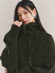 Women's Goatskin-Blend Knit Cardigan