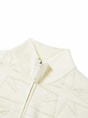 Women's Wool-Blend Star-Jacquard Knit Cardigan