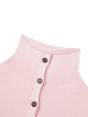 Women's Wool-Cashmere Blend Mock-Neck Cardigan