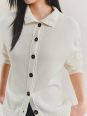 Women's Wool-Cashmere Blend Mock-Neck Cardigan