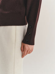 Women's Pure Wool Wide-Lapel Knit Cardigan