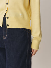 Women's Short Knit Cardigan with Detachable Cape